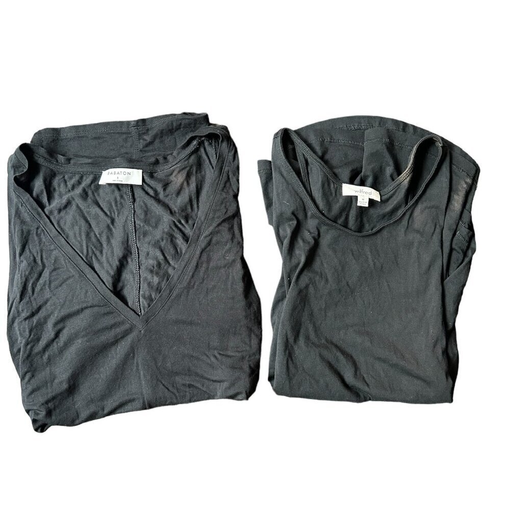 ARITZIA Wilfred Babaton Set of 2 Black Tank Tops S/M